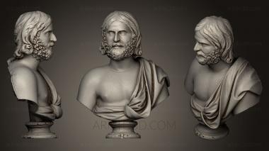 Busts and heads antique and historical (BUSTA_0537) 3D model for CNC machine